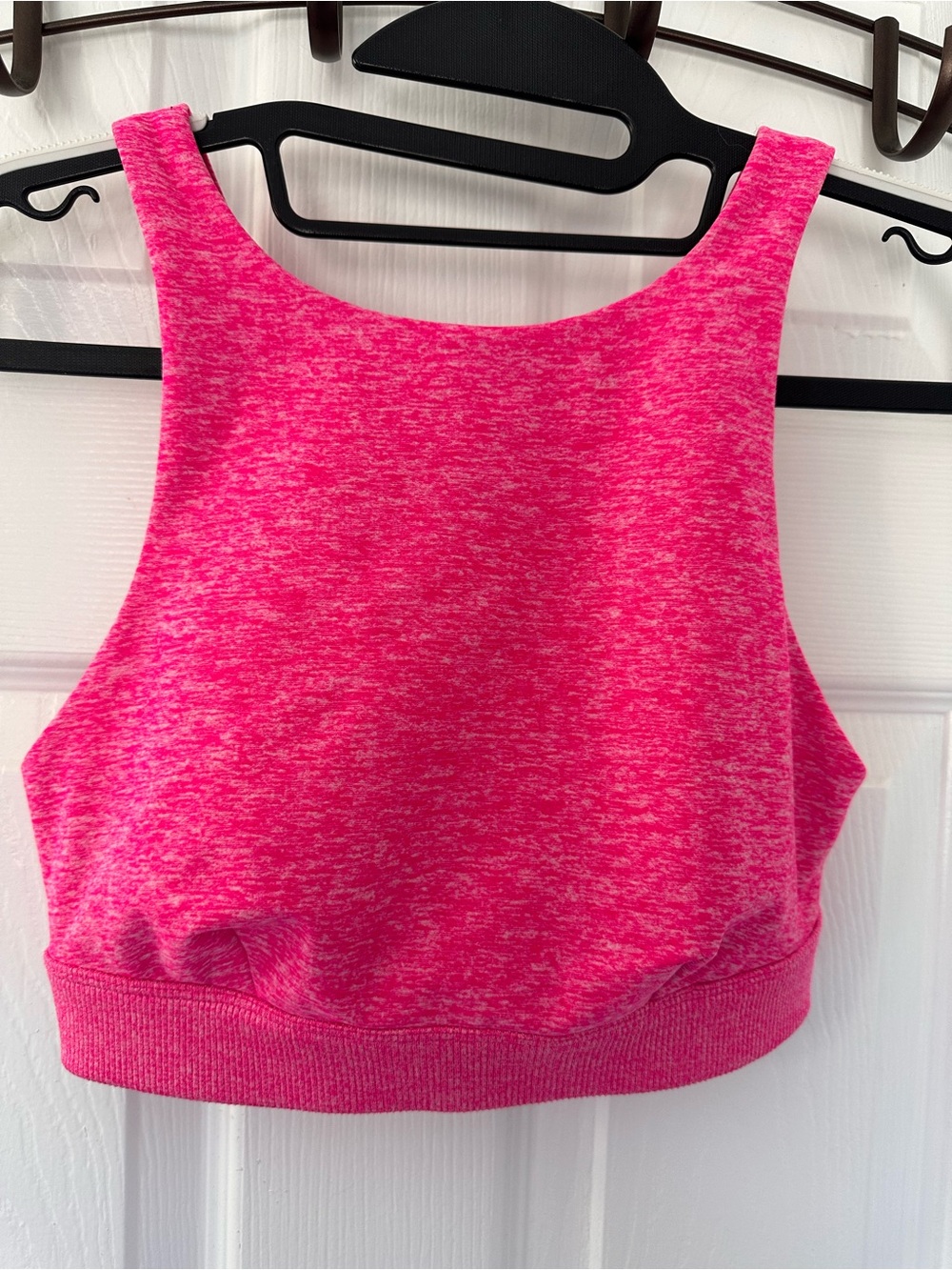 ALO Alosoft Iconic 90’s Sports Bra-  Bright Neon Pink Heathered - XS